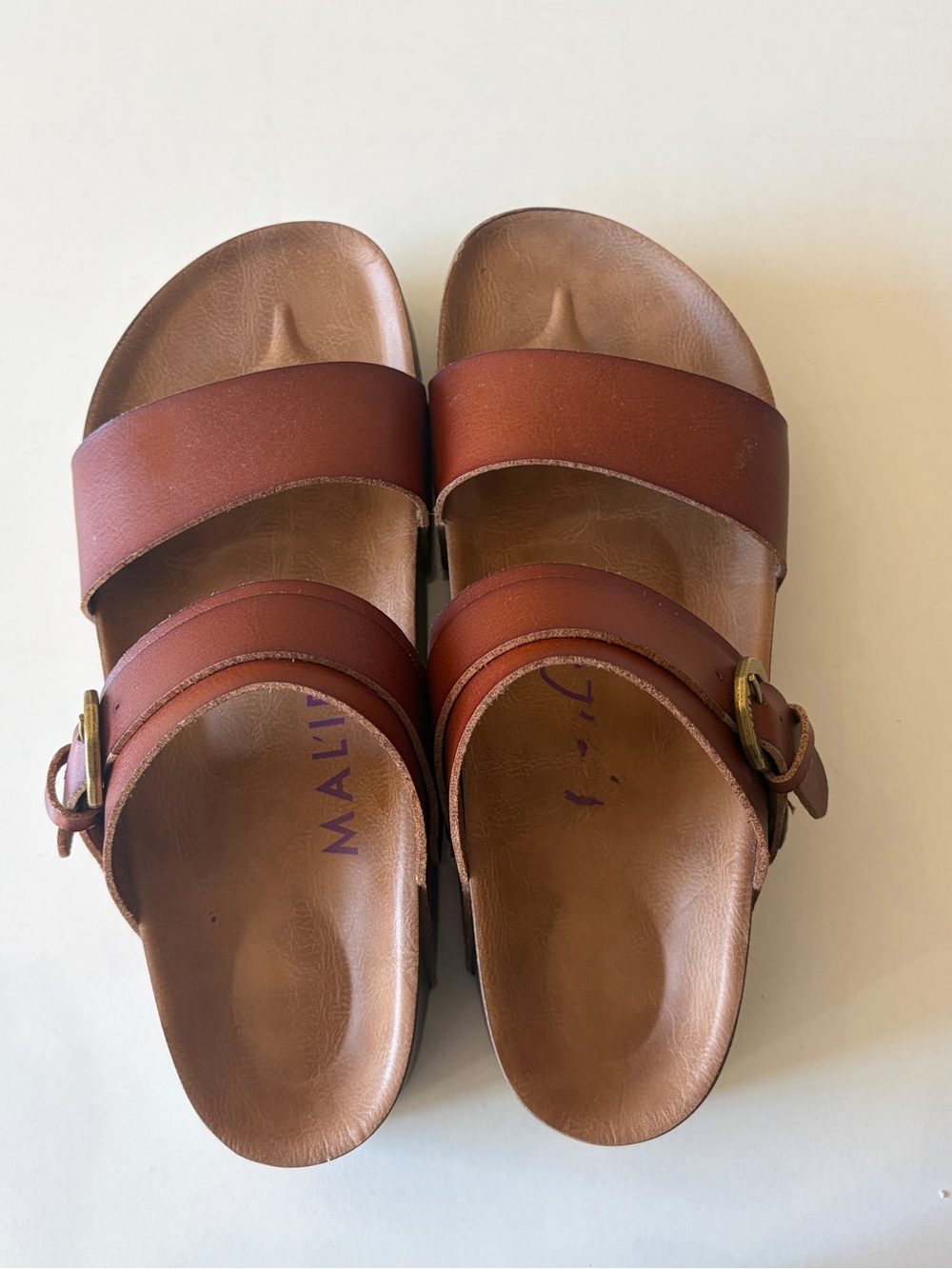 Blowfish Malibu Women's Marge Footbed style Brown slide Buckle Sandals Size 8.5
